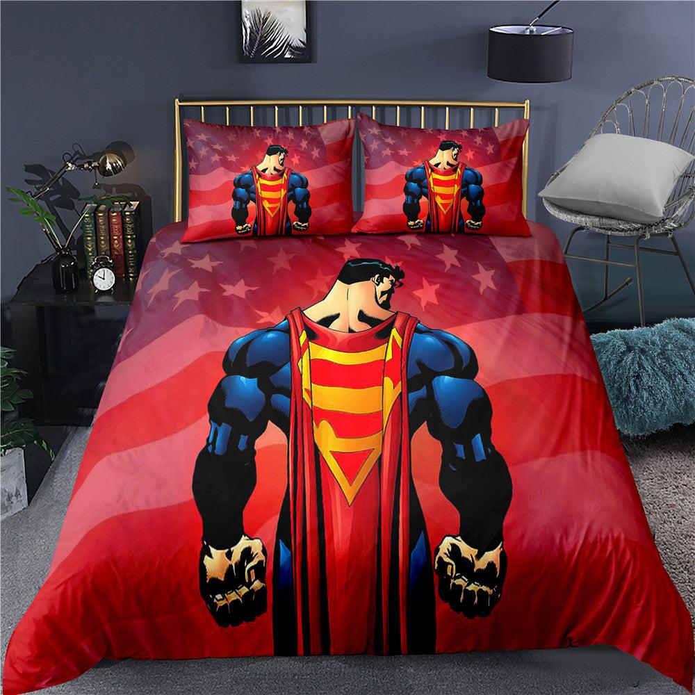 Super Hero Superman #2 Duvet Cover Quilt Cover Pillowcase Bedding Set Home Bedroom Decor