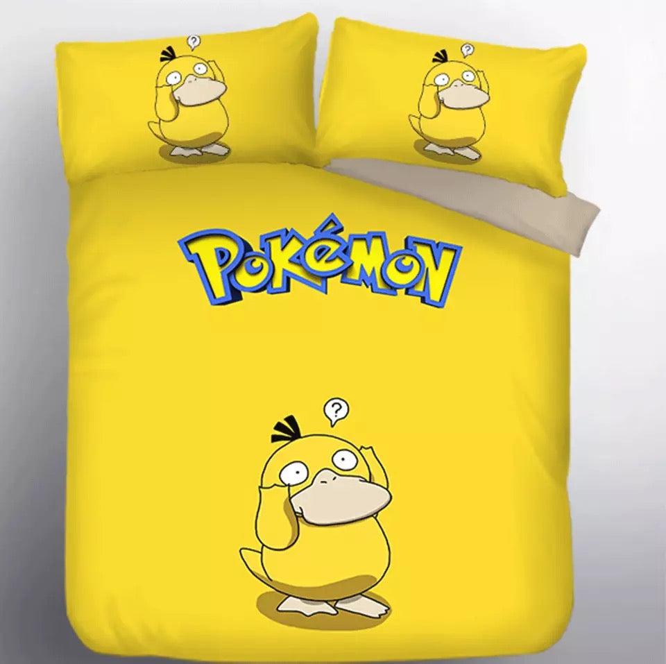 Pokemon Psyduck #8 Duvet Cover Quilt Cover Pillowcase Bedding Set