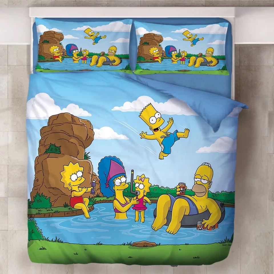 Anime The Simpsons Homer J Simpson #1 Duvet Cover Quilt Cover Pillowcase Bedding Set