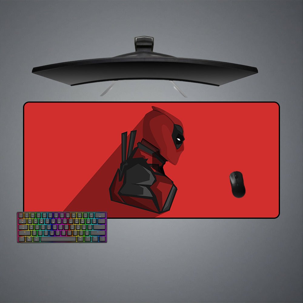 Allleftout Deadpool Red Design M-Xxl Size Gaming Mouse Pad, Computer Desk Mat
