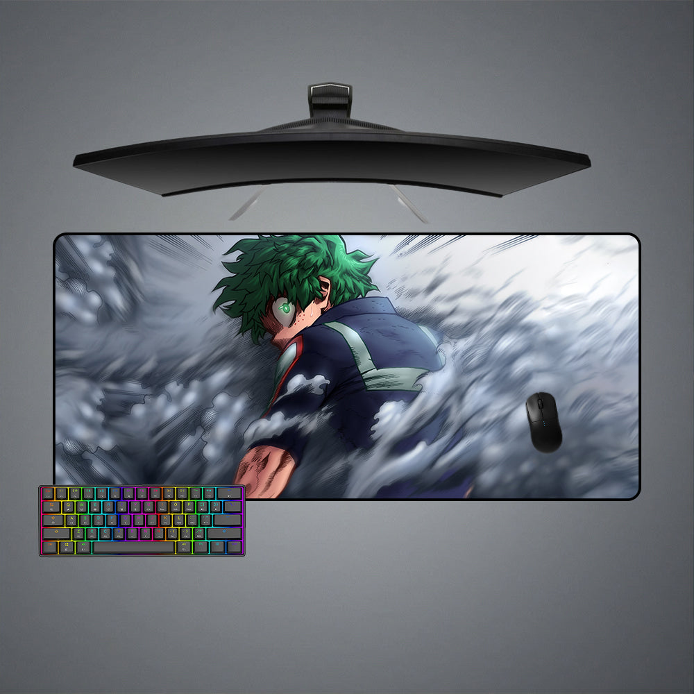 Allleftout Deku Smoke Design M-Xxl Size Gaming Mouse Pad, Computer Desk Mat