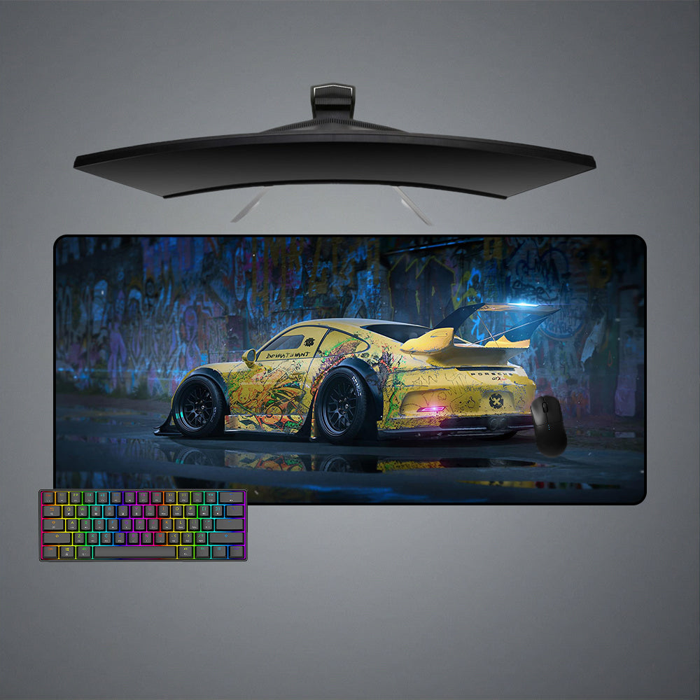 Allleftout Graffiti 911 Design M-Xxl Size Gaming Mouse Pad, Computer Desk Mat