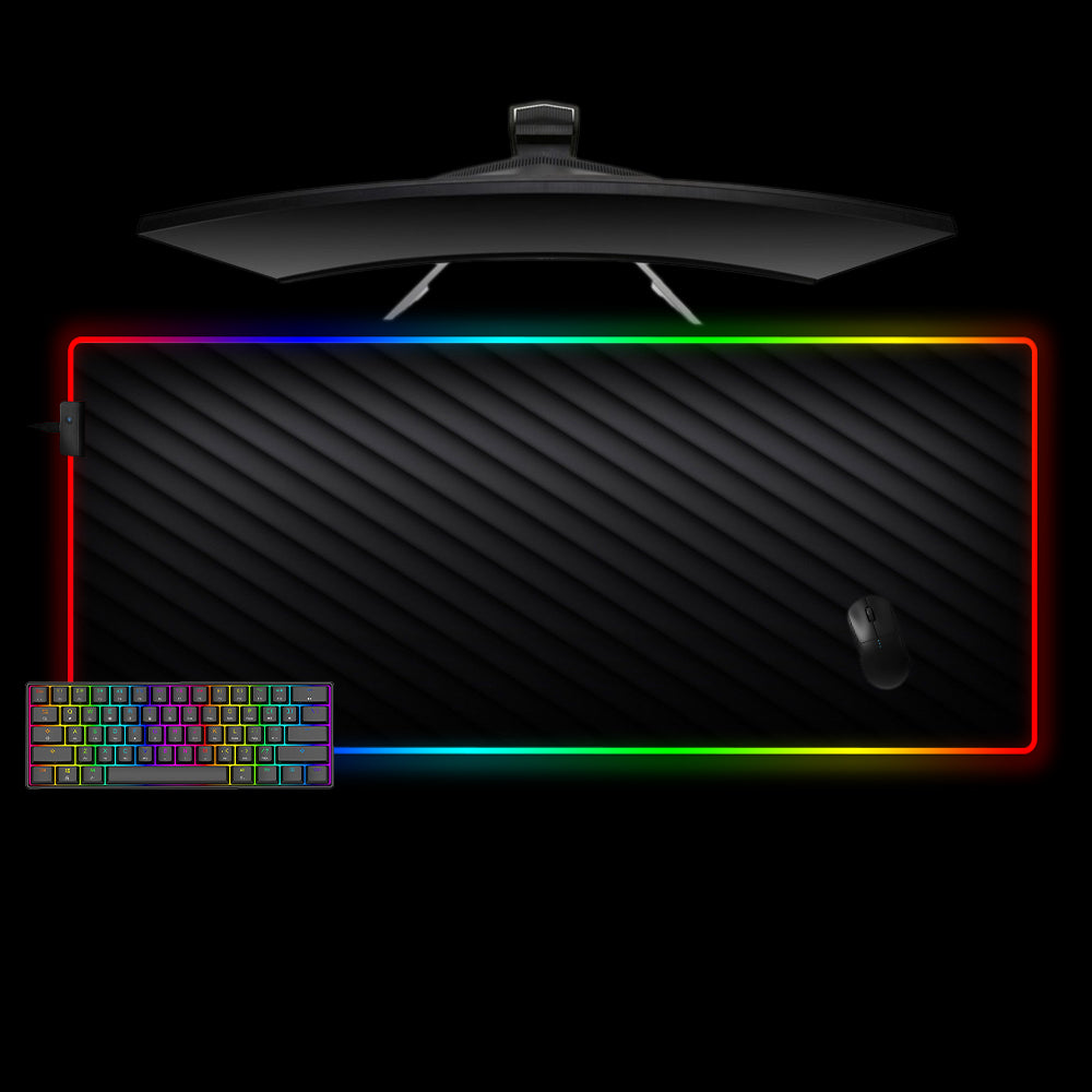 Allleftout Black Stripes Design M-Xxl Size Rgb Gaming Mouse Pad, Computer Desk Mat