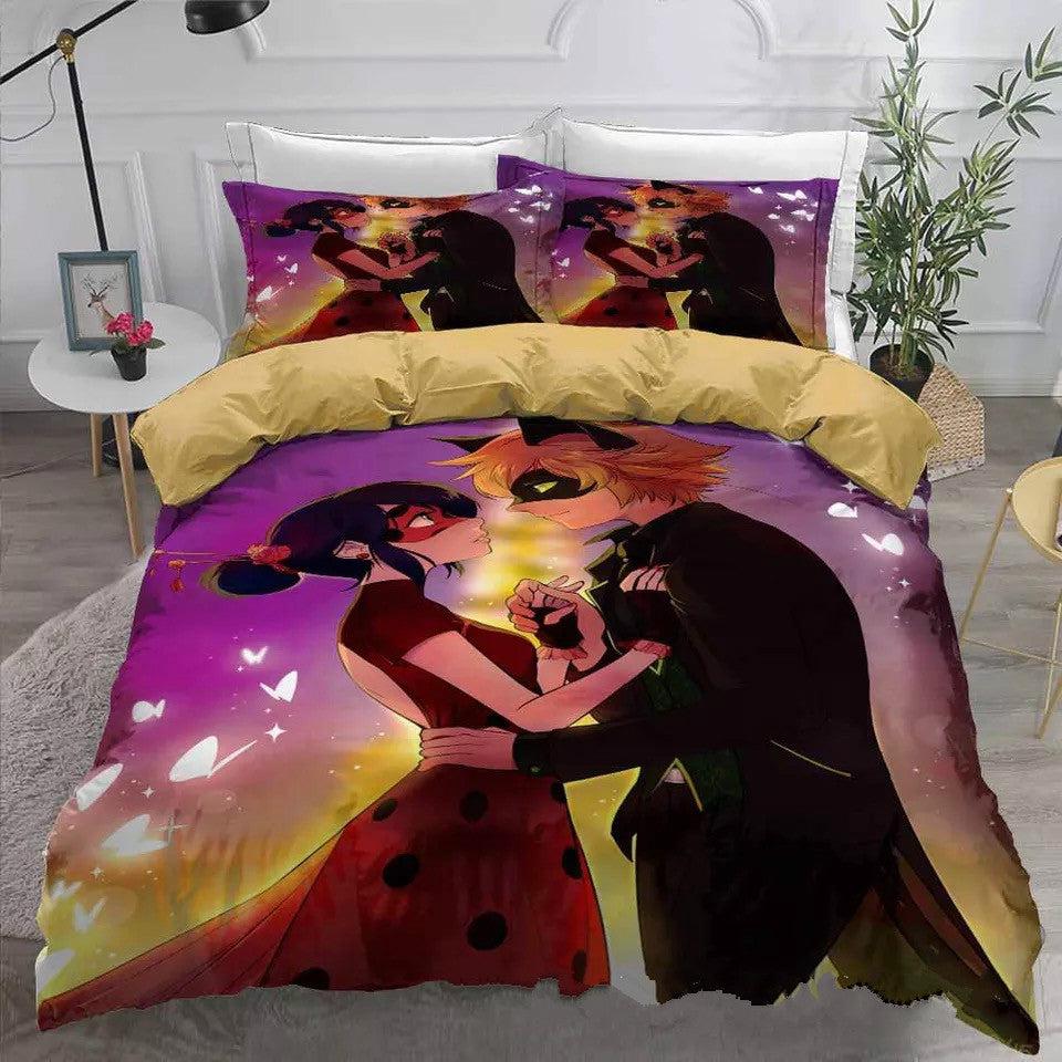 Ladybugs Cat Noir#11 Duvet Cover Quilt Cover Pillowcase Bedding Set Home Bedroom Decor