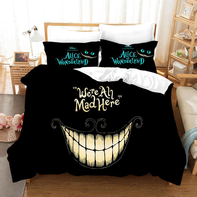 Alice in Wonderland #4 Duvet Cover Quilt Cover Pillowcase Bedding Set Home Bedroom Decor