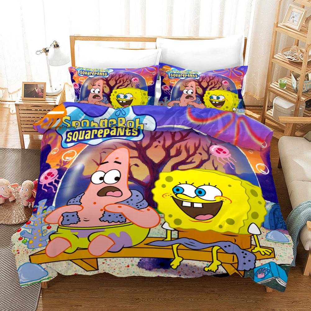 SpongeBob SquarePants #9 Duvet Cover Quilt Cover Pillowcase Bedding Set Home Decor