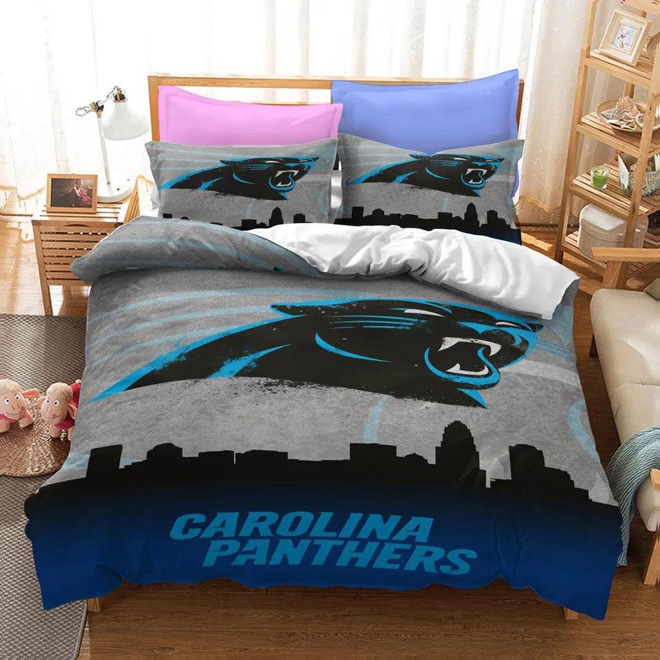 Carolina Panthers Team NFL Duvet Cover Quilt Cover Pillowcase Bedding Set Home Bedroom Decor