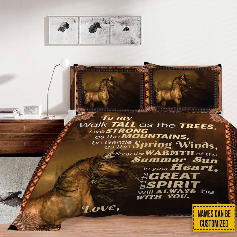 Custom Name Horse Walk Tall As The Trees Live Strong As The Mountains FEILBI VU100601