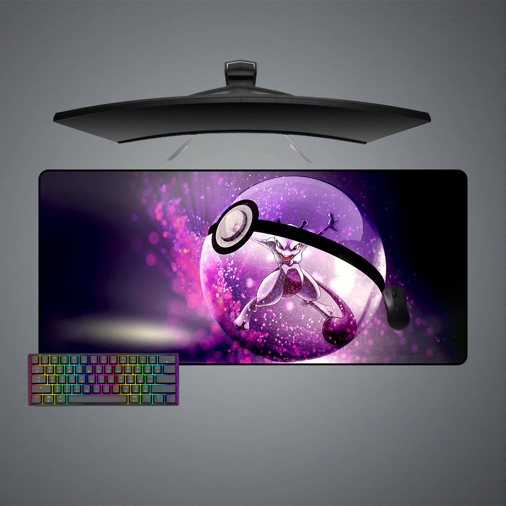 Allleftout Mewtwo Poke Ball Design M-Xxl Size Gaming Mouse Pad, Computer Desk Mat