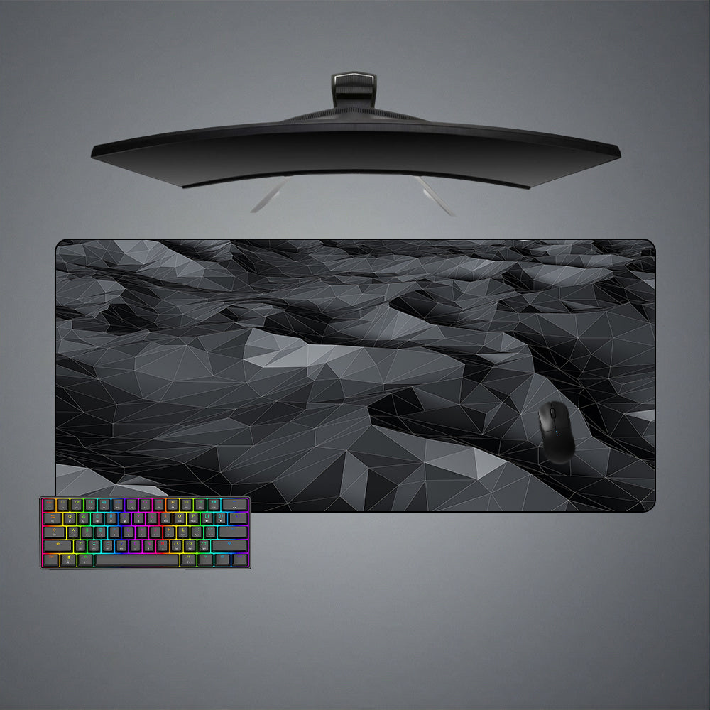 Allleftout Gray Geometry Design M-Xxl Size Gaming Mouse Pad, Computer Desk Mat