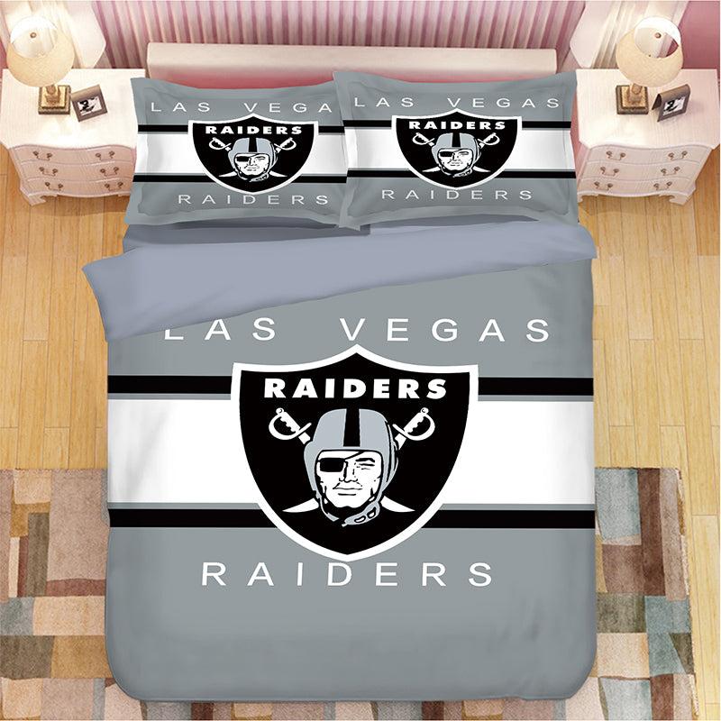 Las Vegas Raiders Team NFL Duvet Cover Quilt Cover Pillowcase Bedding Set Home Bedroom Decor