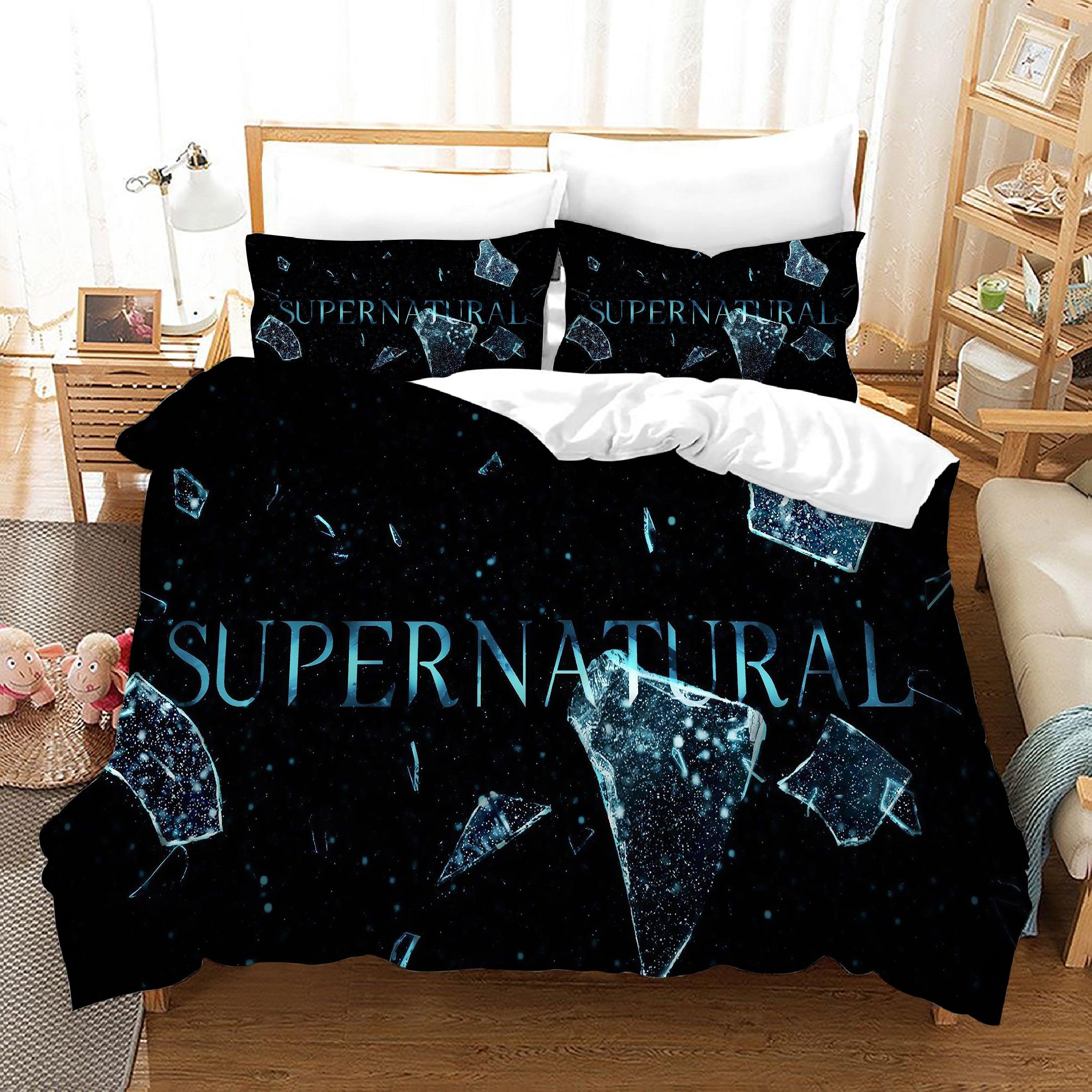 Supernatural Dean Sam Winchester #24 Duvet Cover Quilt Cover Pillowcase Bedding Set Home Decor