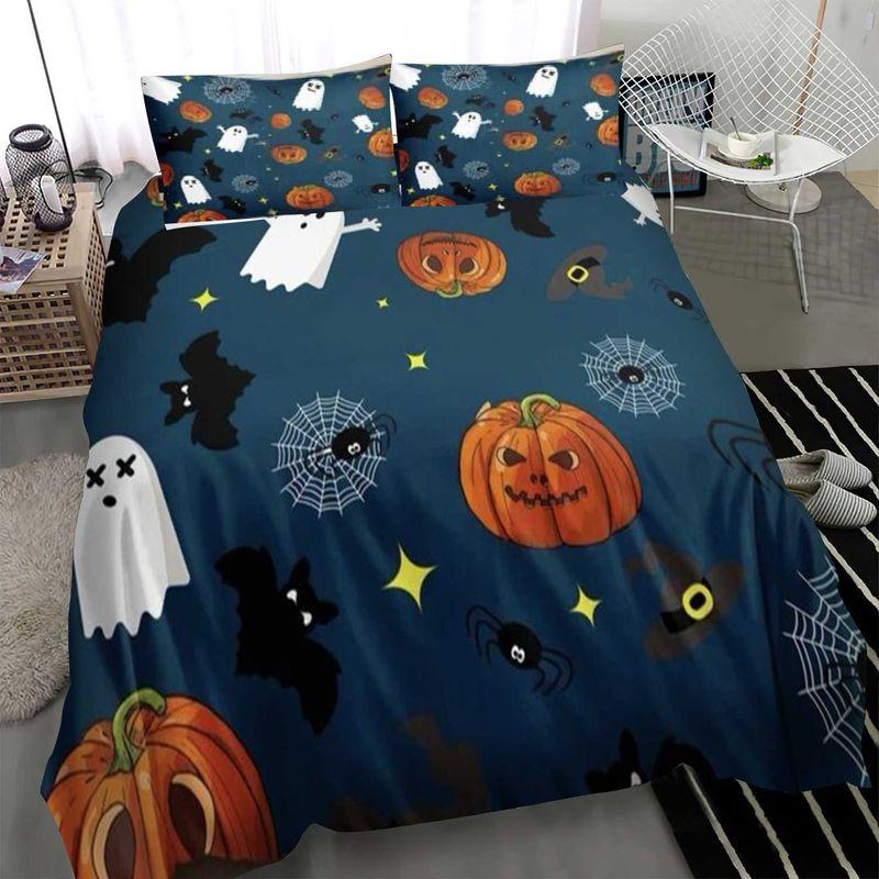Halloween Pumpkin Ghost Ghost Witch Pattern Bedding Setroom Decoration October 31th Gift