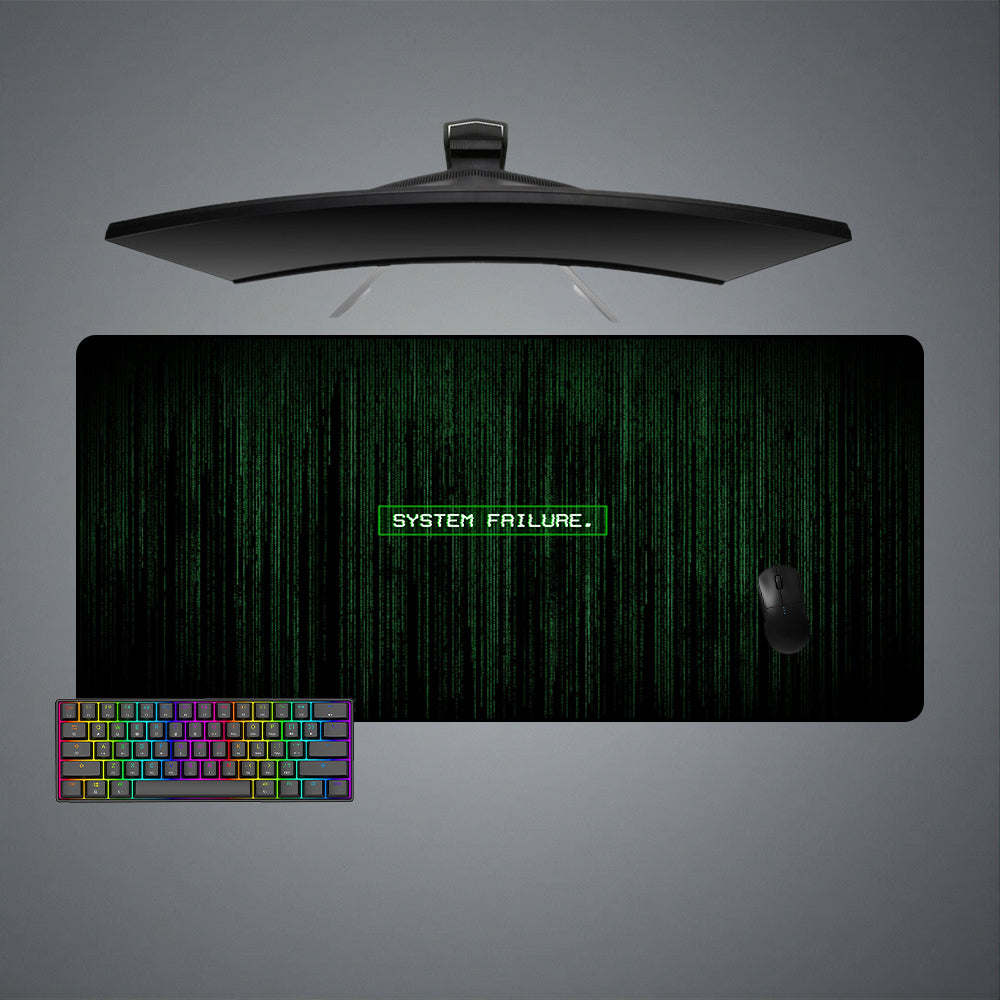 Allleftout Matrix System Failure Design M-Xxl Size Gaming Mouse Pad, Computer Desk Mat