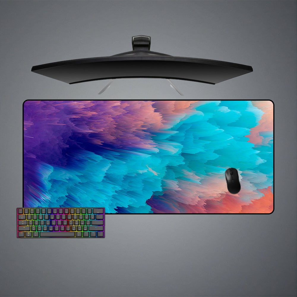 Allleftout Orange Blue Clouds Design M-Xxl Size Gaming Mouse Pad, Computer Desk Mat