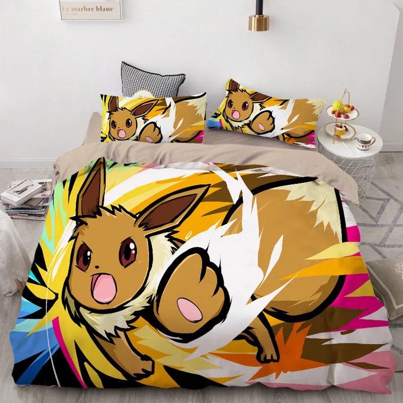 Pokemon Pikachu #36 Duvet Cover Quilt Cover Pillowcase Bedding Set Home Bedroom Decor