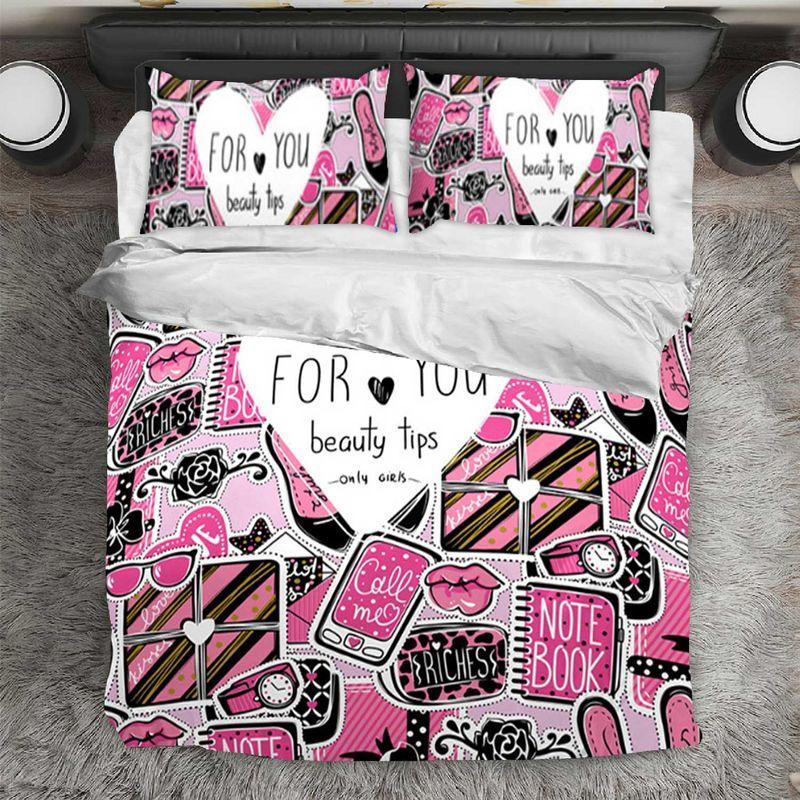 Fashion Icon Beauty Bedding Set King Girl Beauty Tips Makeup Fans Gift
