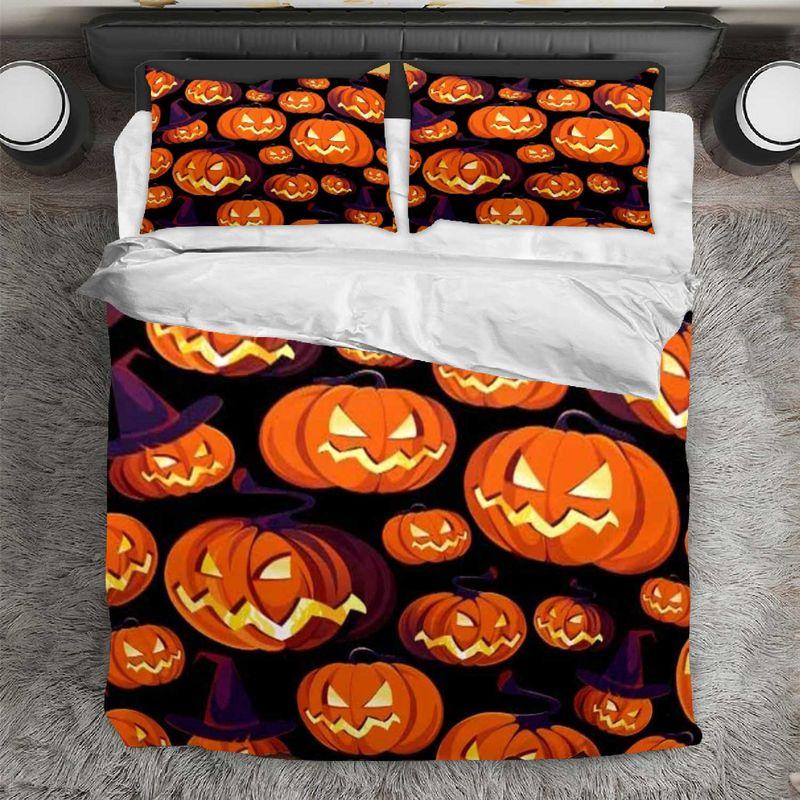 Pumpkin Monster Halloween Light Bedding Set Scary Trick Or Treat