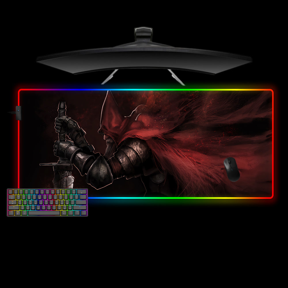 Allleftout Slave Knight Gael Design M-Xxl Size Rgb Gaming Mouse Pad, Computer Desk Mat