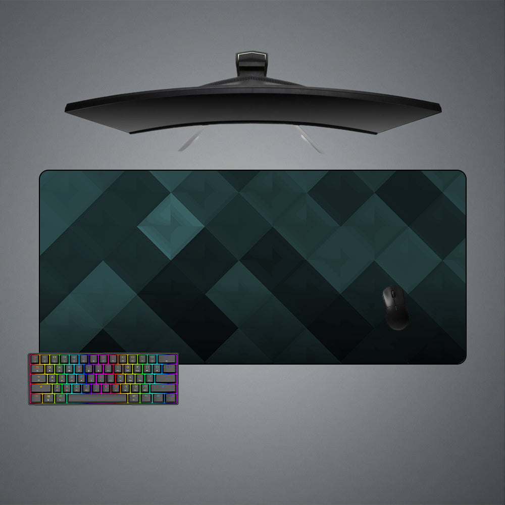 Allleftout Dark Green Diamond Pattern Design M-Xxl Size Gaming Mouse Pad, Computer Desk Mat