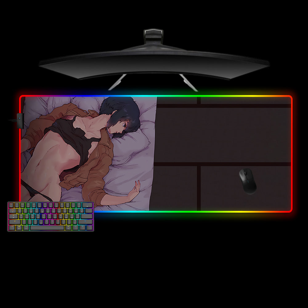 Allleftout Motoko Kusanagi Design M-Xxl Size Rgb Gaming Mouse Pad, Computer Desk Mat