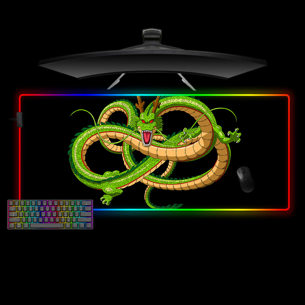 Allleftout Dragon Ball Shenron Design M-Xxl Size Rgb Gaming Mouse Pad, Computer Desk Mat