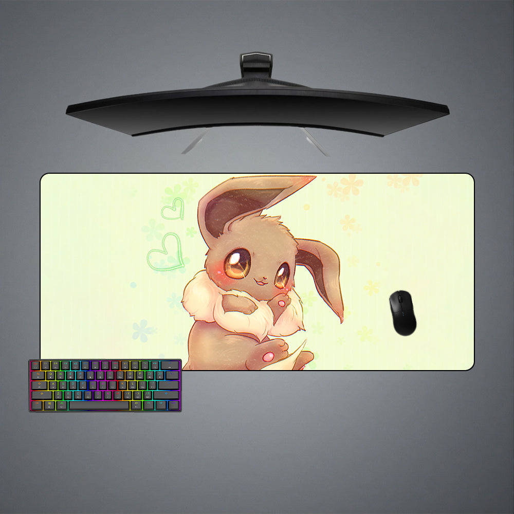 Allleftout Pokemon Lovely Eevee Design M-Xxl Size Gaming Mouse Pad, Computer Desk Mat