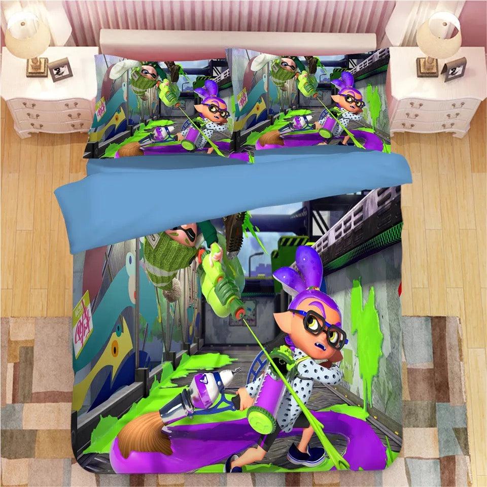 Splatoon #4 Duvet Cover Quilt Cover Pillowcase Bedding Set
