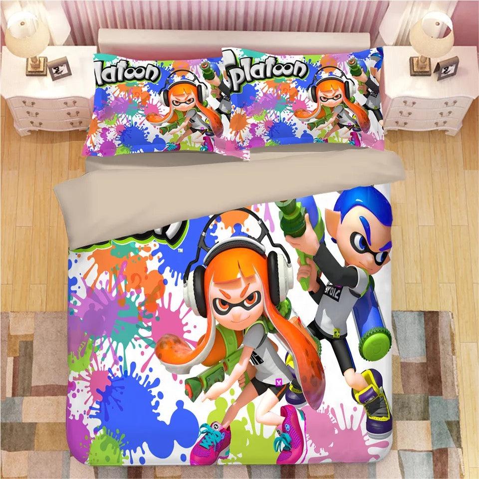 Splatoon #5 Duvet Cover Quilt Cover Pillowcase Bedding Set