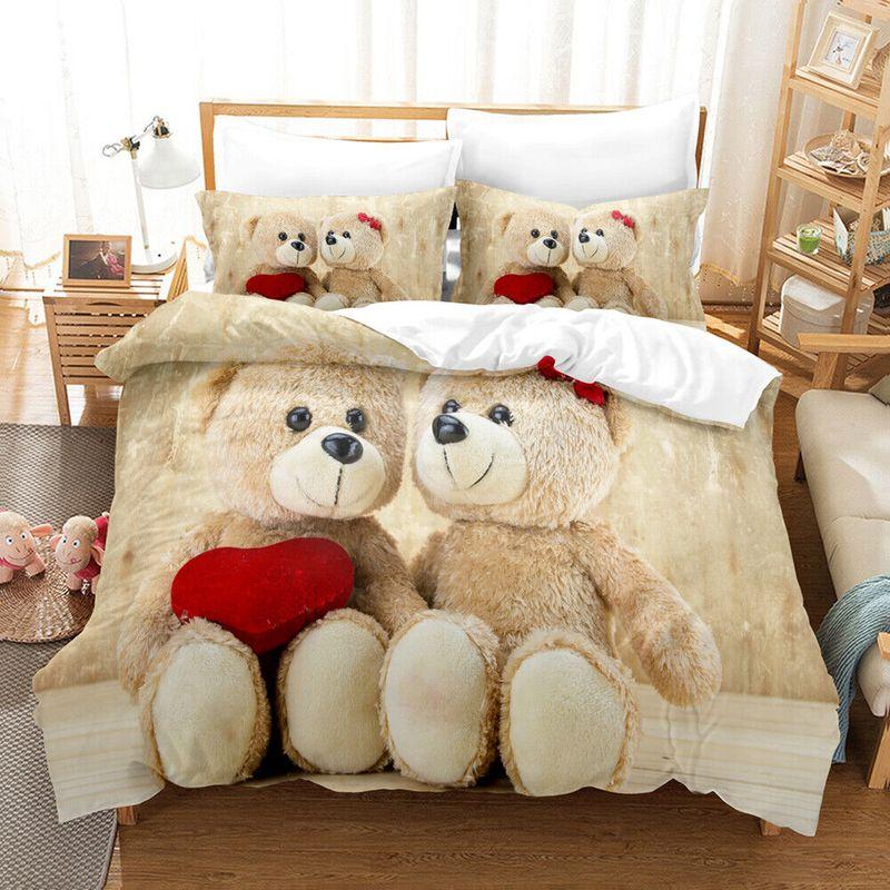 Lover Teddy Bear Bedding Set Bear Couple Husband Wife Gift Idea