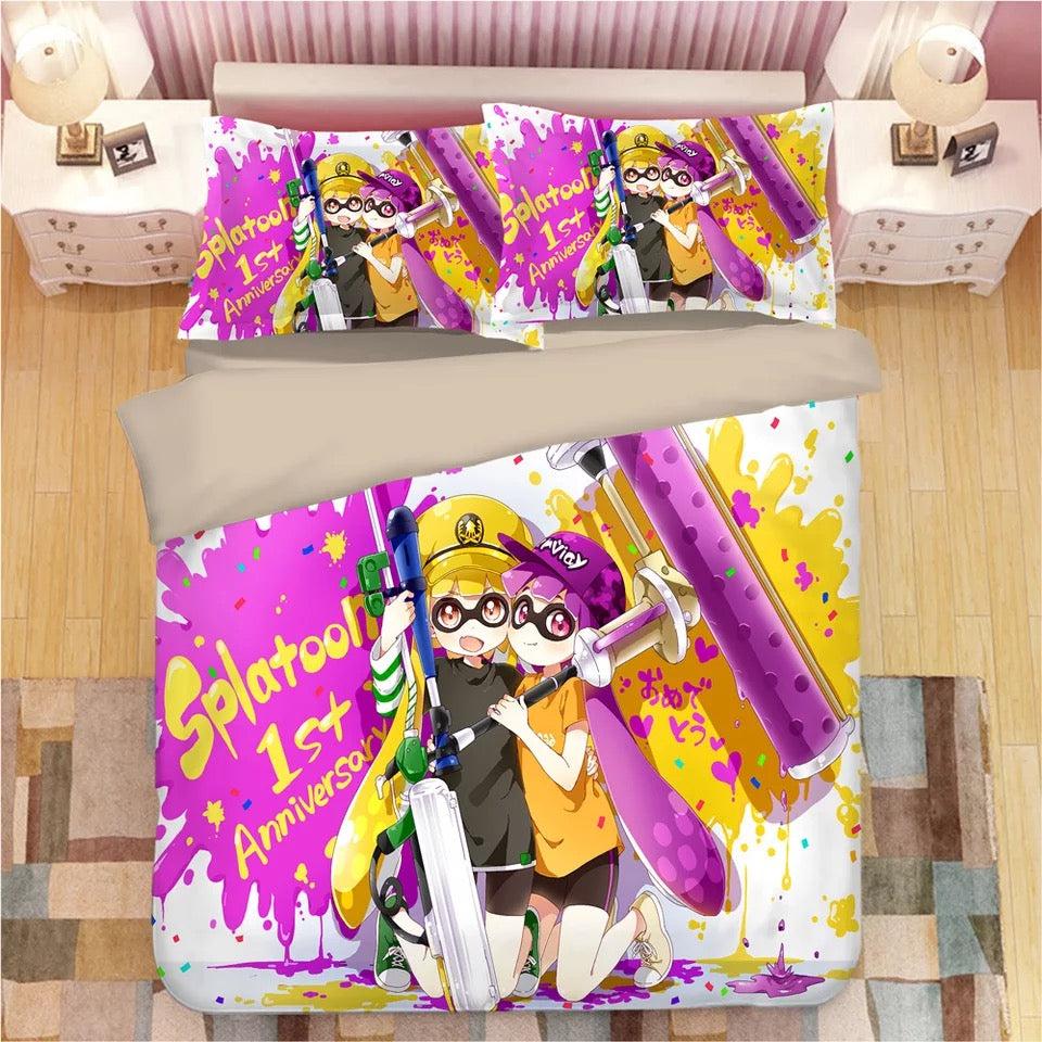 Splatoon #2 Duvet Cover Quilt Cover Pillowcase Bedding Set