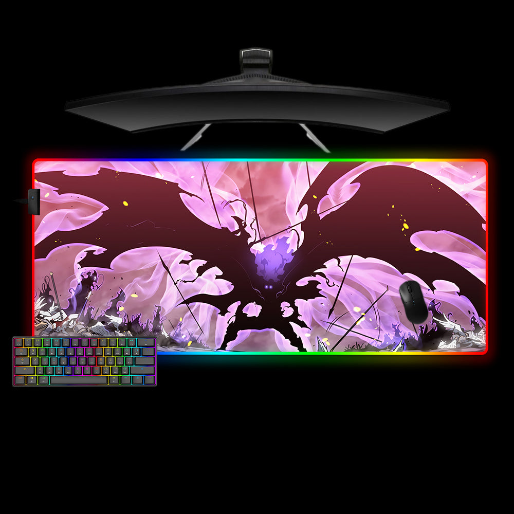 Allleftout Solo Leveling Battlefield Design M-Xxl Size Rgb Gaming Mouse Pad, Computer Desk Mat