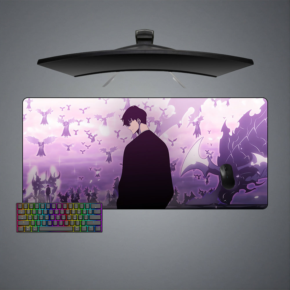 Allleftout Solo Leveling Shadows Design M-Xxl Size Gaming Mouse Pad, Computer Desk Mat