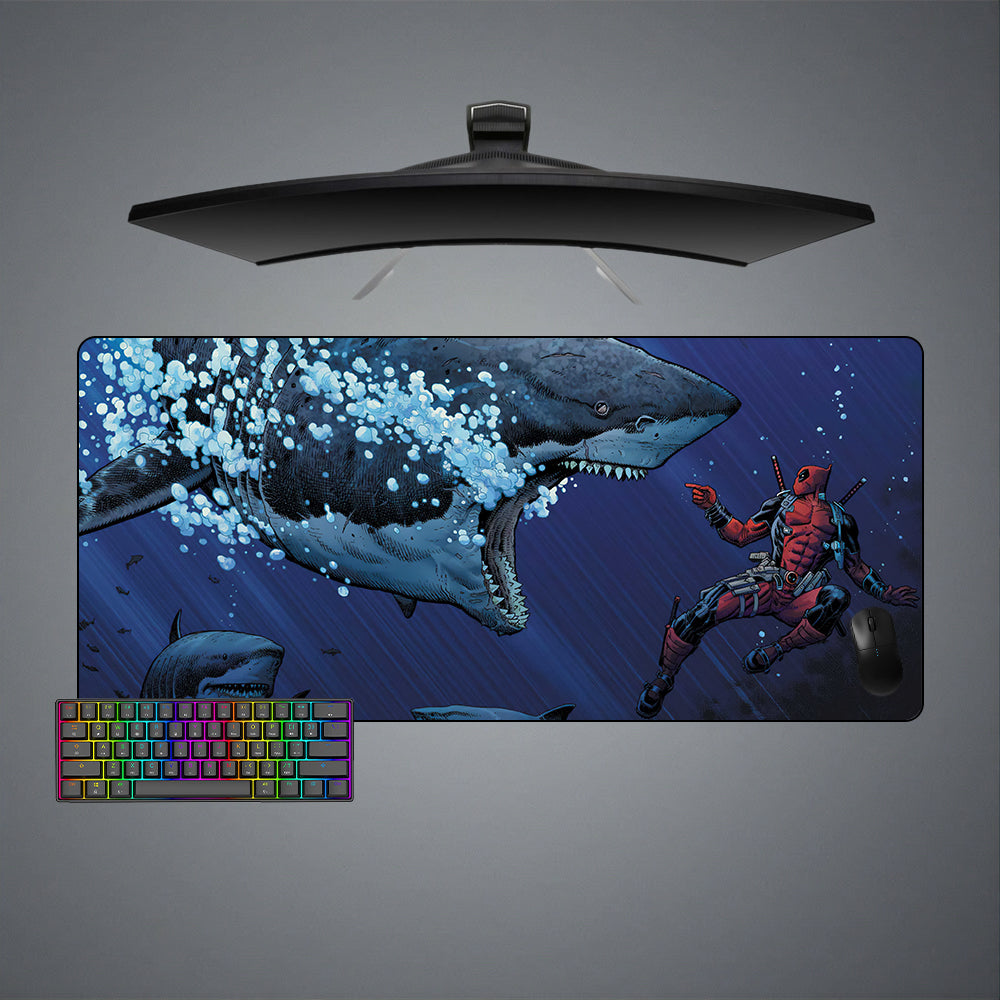 Allleftout Deadpool Sharks Design M-Xxl Size Gaming Mouse Pad, Computer Desk Mat