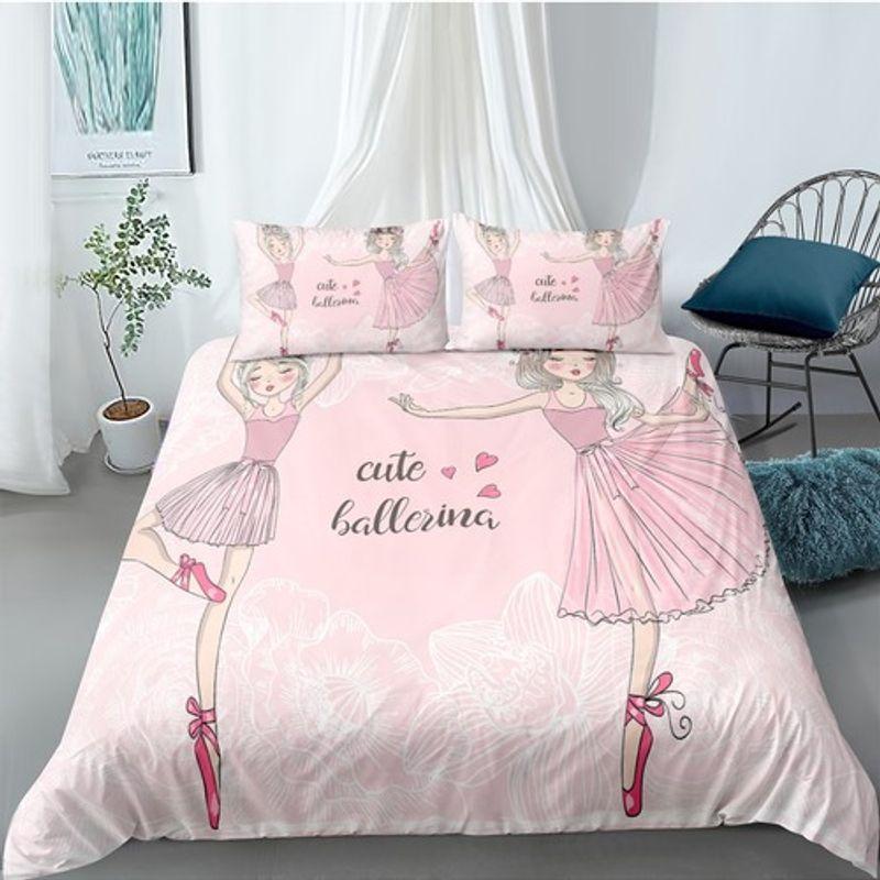 Ballet Dancing Girl Comforter Set Cute Ballerina Dancer Daughter Gift