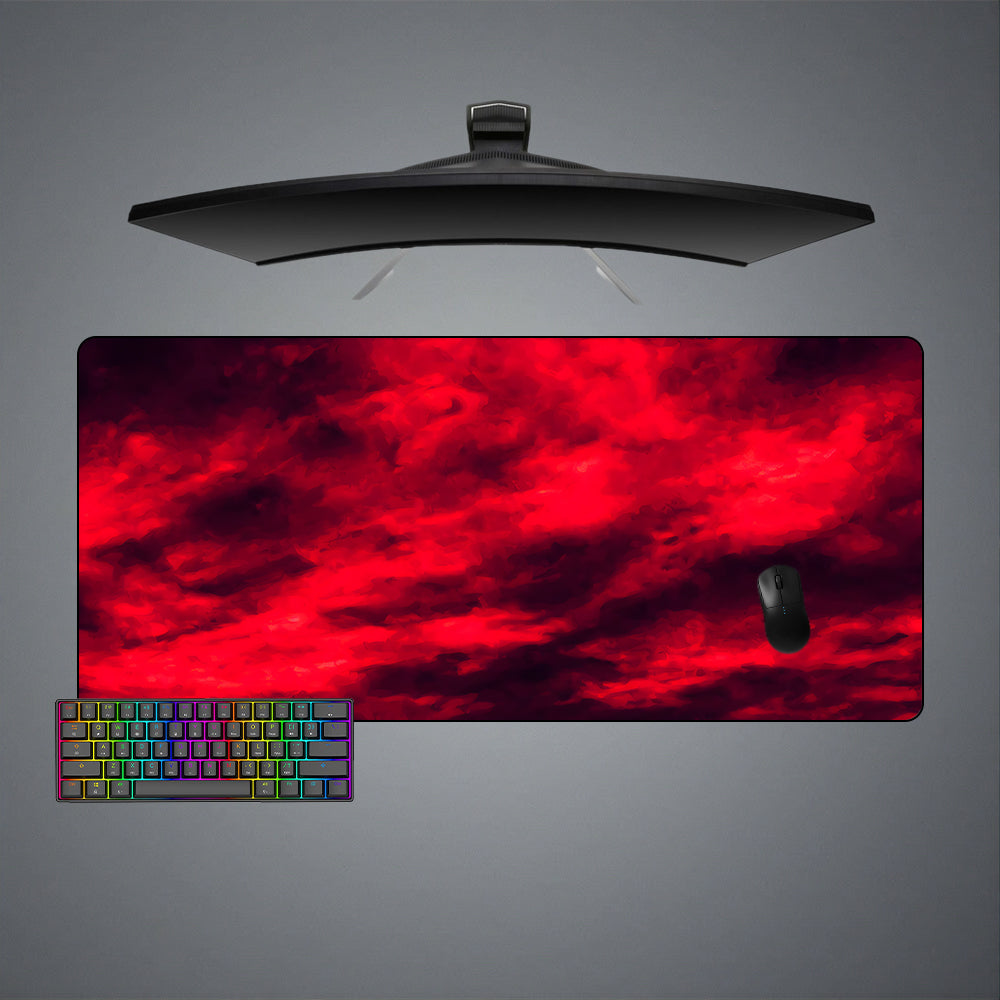 Allleftout Red Cloud Design M-Xxl Size Gaming Mouse Pad, Computer Desk Mat