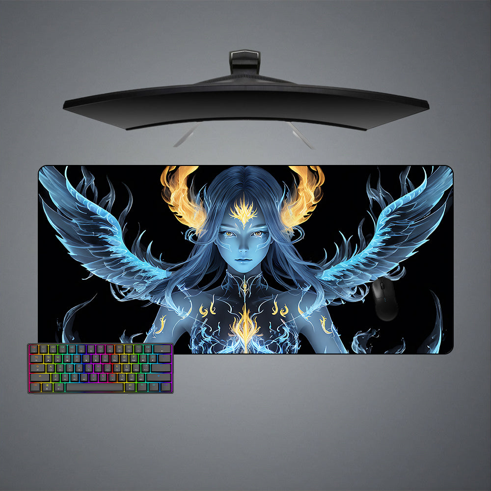 Allleftout Fiery Angel Design M-Xxl Size Gaming Mouse Pad, Computer Desk Mat