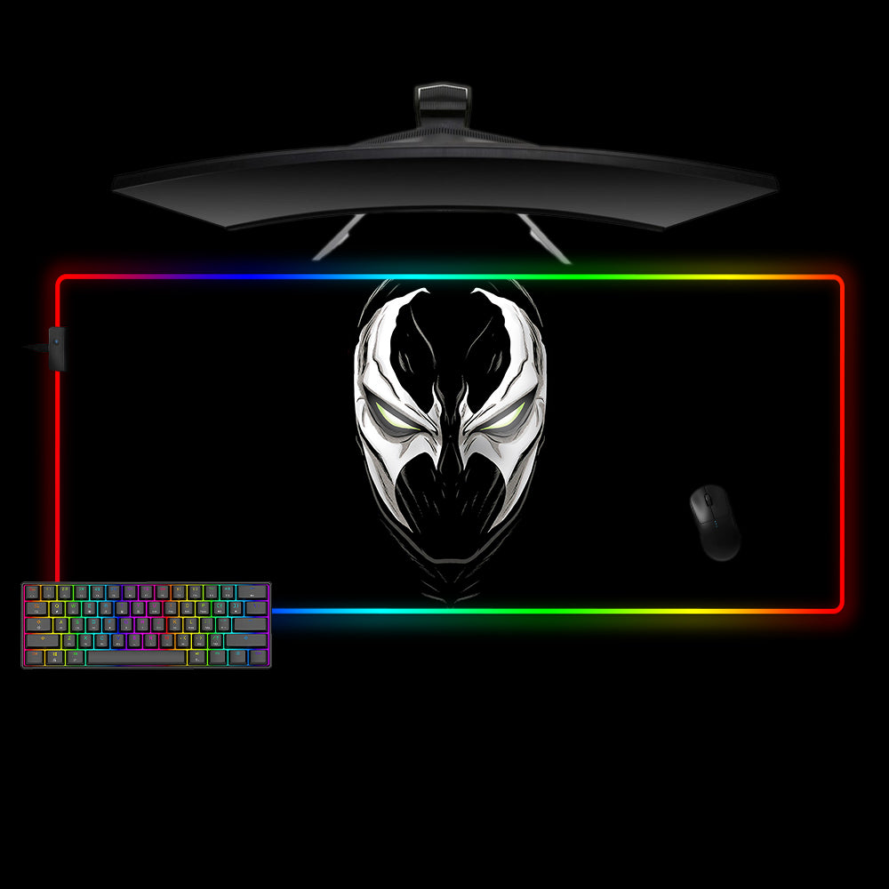 Allleftout Spawn Face Design M-Xxl Size Rgb Gaming Mouse Pad, Computer Desk Mat