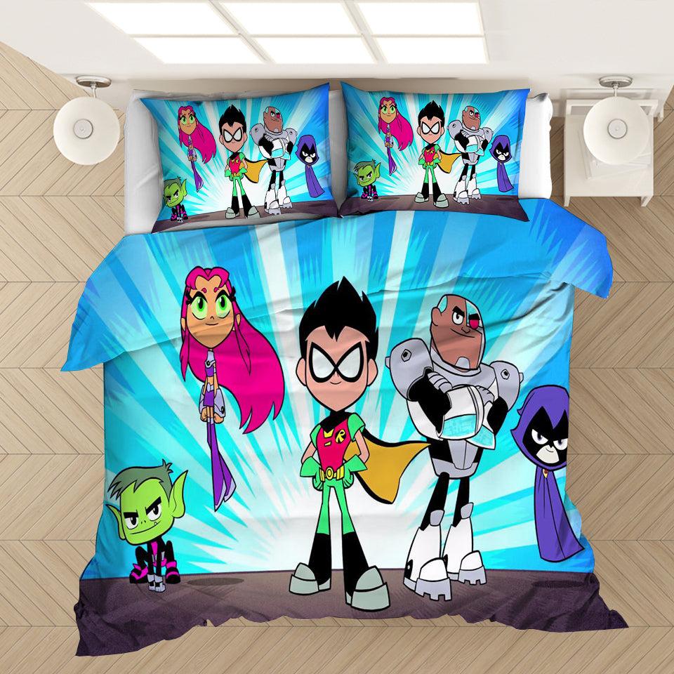Teen Titans Go #1 Duvet Cover Quilt Cover Pillowcase Bedding Set Home Bedroom Decor