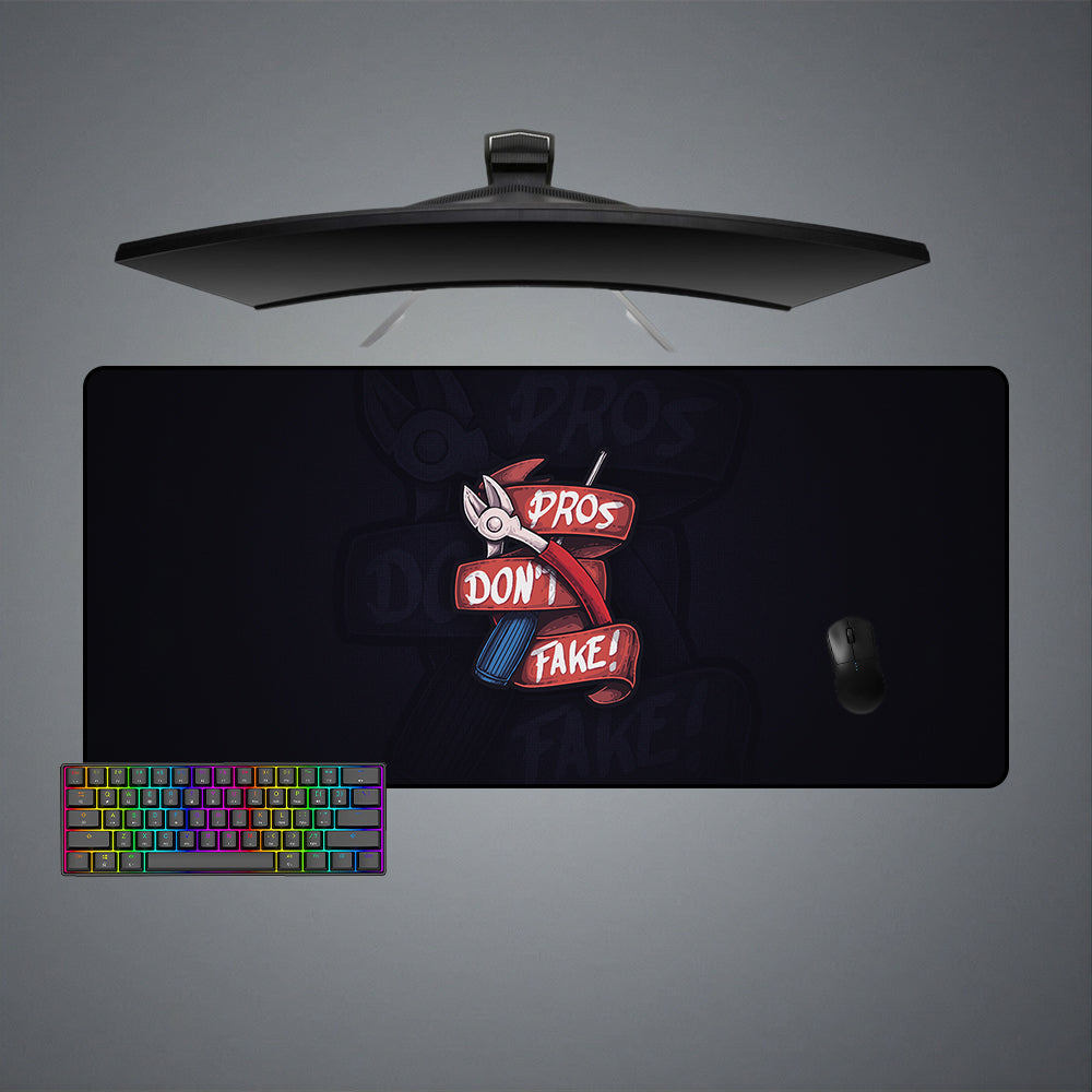 Allleftout Pros Don'T Fake Design M-Xxl Size Gaming Mouse Pad, Computer Desk Mat