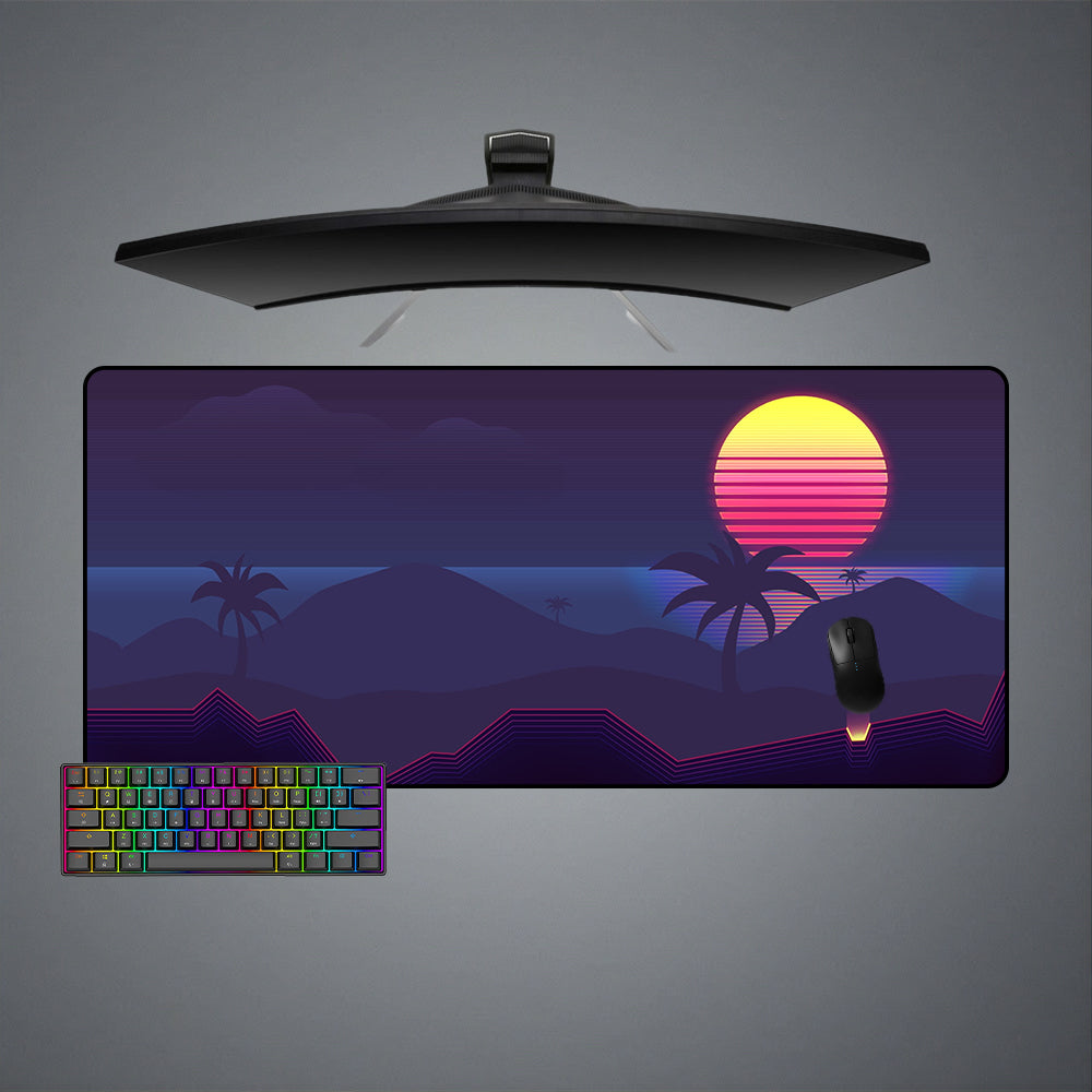 Allleftout Retro Wave Art Design M-Xxl Size Gaming Mouse Pad, Computer Desk Mat