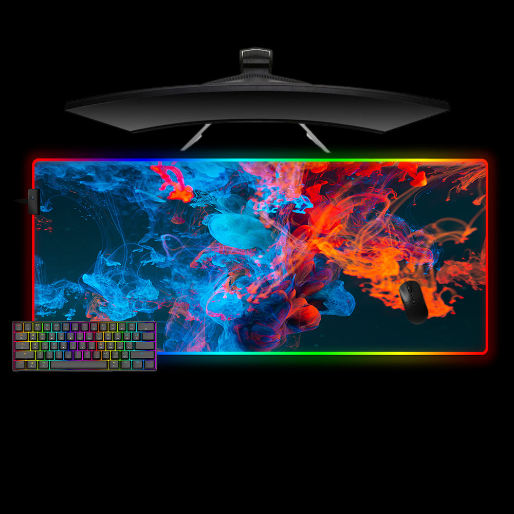 Allleftout Smoke Splash Abstract Art Design M-Xxl Size Rgb Gaming Mouse Pad, Computer Desk Mat