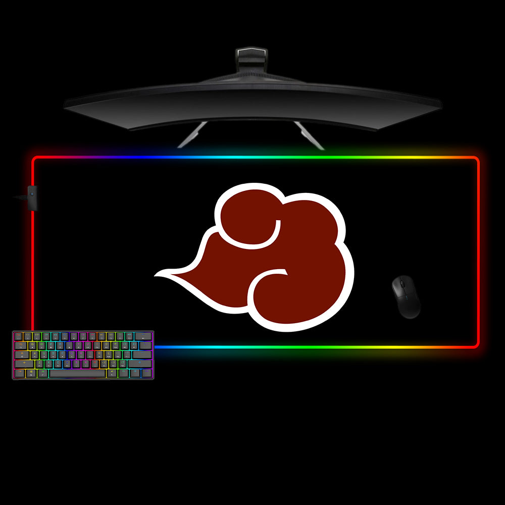 Allleftout Naruto Akatsuki Design M-Xxl Size Rgb Gaming Mouse Pad, Computer Desk Mat