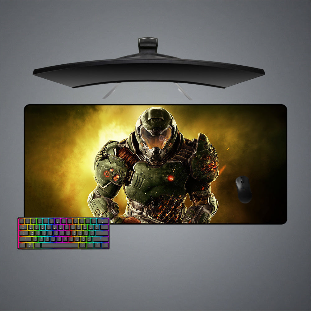 Allleftout Doom Slayer Design M-Xxl Size Gaming Mouse Pad, Computer Desk Mat