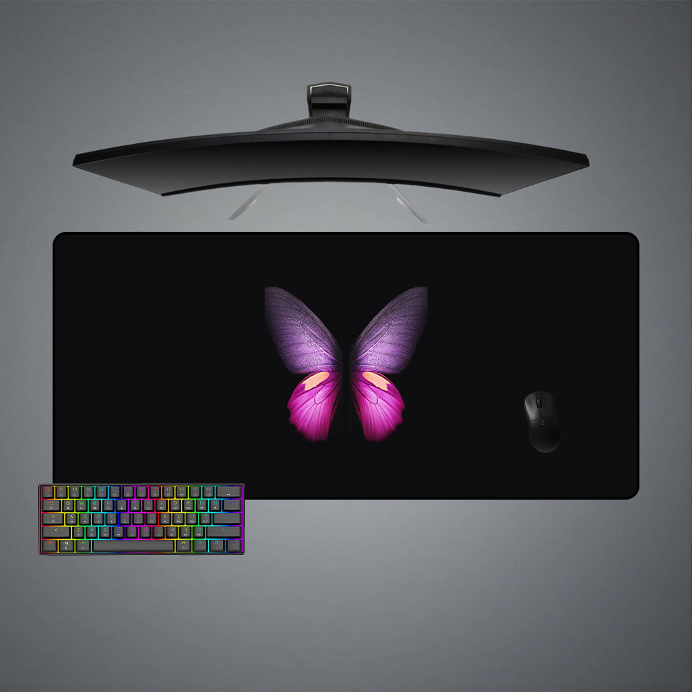 Allleftout Purple Pink Butterfly Design M-Xxl Size Gaming Mouse Pad, Computer Desk Mat