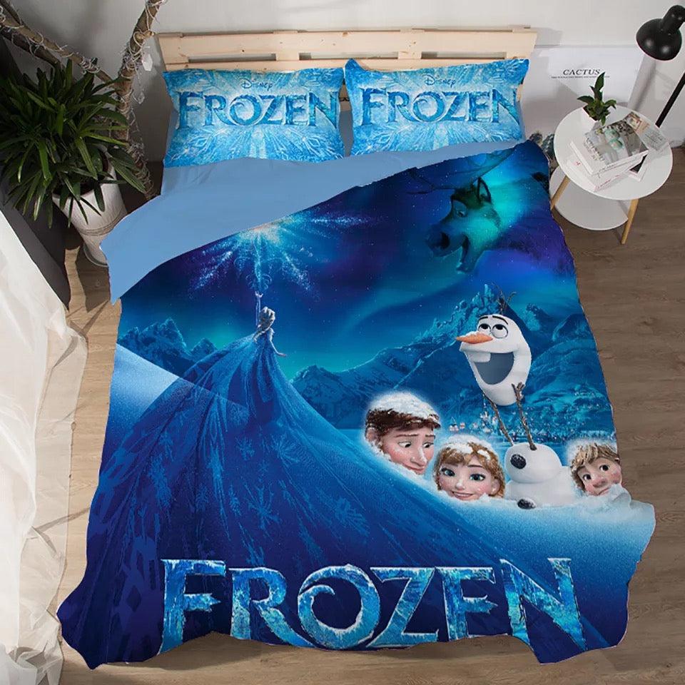 Frozen Anna Elsa Princess #1 Duvet Cover Quilt Cover Pillowcase Bedding Set