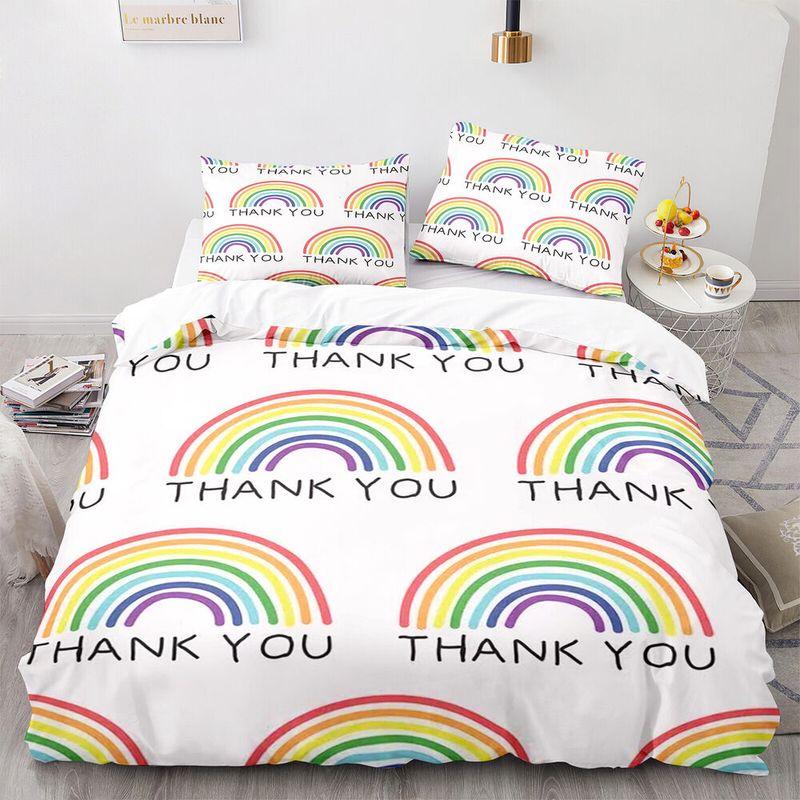 Rainbow Duvet Cover Bedding Set Rainbow Thank You Pattenr Gift