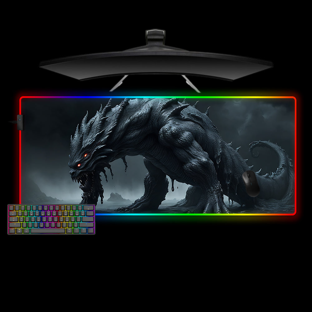 Allleftout Mud Monster Design M-Xxl Size Rgb Gaming Mouse Pad, Computer Desk Mat