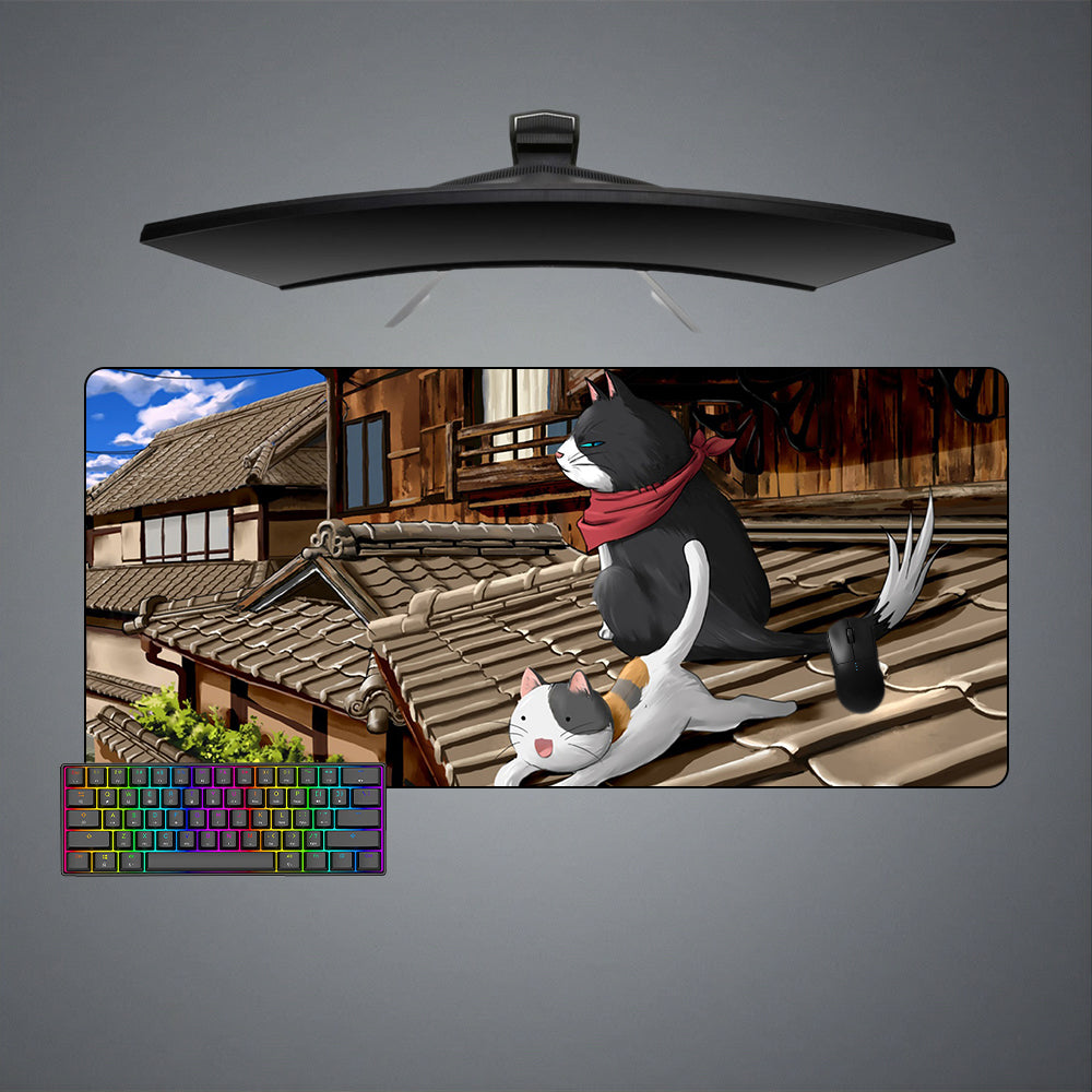 Allleftout Nyan Koi Cats Design M-Xxl Size Gaming Mouse Pad, Computer Desk Mat