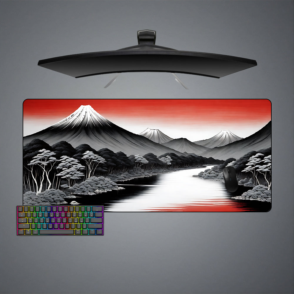 Allleftout Red Riverside Painting Design M-Xxl Size Gaming Mouse Pad, Computer Desk Mat